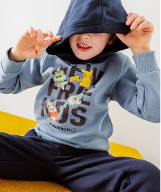 GEMO Sweat à capuche avec motifs Pokemon garçon - Pokemon bleu standard
