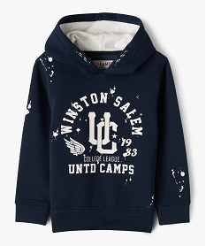 sweat a capuche imprime garcon - camps united bleuJ938601_1