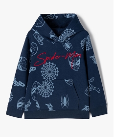 GEMO Sweat à capuche en molleton doux et imprimé garçon - Spiderman navy