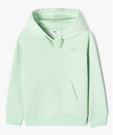 GEMO Sweat à capuche intérieur molletonné garçon vert standard