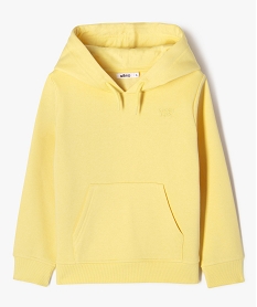 GEMO Sweat à capuche intérieur molletonné garçon jaune standard