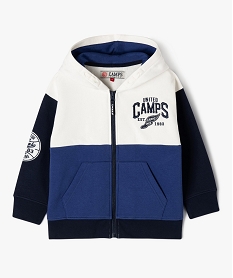 GEMO Sweat zippé à capuche multicolore garçon - Camps United bleu standard