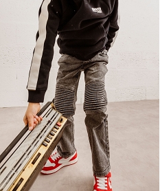 GEMO Jean Regular avec taille élastique garçon gris standard