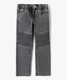 jean regular avec taille elastique garcon gris jeansJ940001_2
