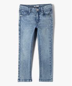 GEMO Jean skinny extensible avec marques dusure garçon Bleu