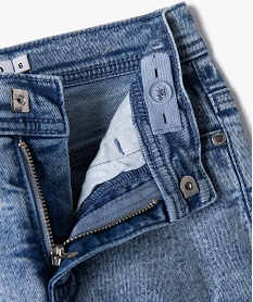 jean skinny extensible avec marques dusure garcon bleuJ940801_3