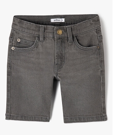 GEMO Bermuda garçon en jean gris standard