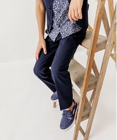 GEMO Pantalon élégant en toile fine et souple garçon navy