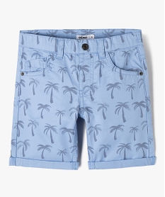 GEMO Bermuda en coton twill imprimé à revers garçon imprime ny