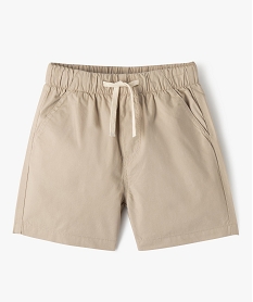 GEMO Bermuda en coton léger à taille élastique garçon beige standard