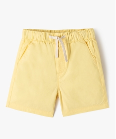 GEMO Bermuda en coton léger à taille élastique garçon jaune standard
