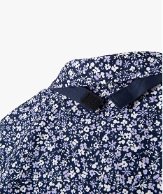 chemise a manches courtes fleurie et noeud papillon amovible garcon bleuJ945001_4