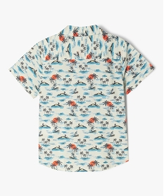 chemise manches courtes imprime tropical garcon beigeJ945101_3