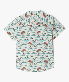 chemise manches courtes imprime tropical garcon beigeJ945101_4