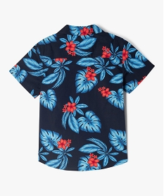 chemise manches courtes imprime tropical garcon bleuJ945201_3