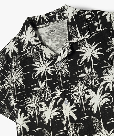 chemise col cubain imprimee en jersey de coton flamme garcon noirJ945401_3