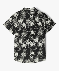 chemise col cubain imprimee en jersey de coton flamme garcon noirJ945401_4