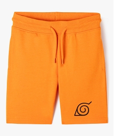 GEMO Bermuda en molleton à motif garçon - Naruto Orange