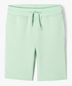 GEMO Bermuda en maille avec intérieur molletonné garçon vert standard