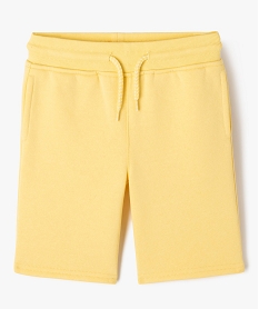 GEMO Bermuda en maille avec intérieur molletonné garçon jaune standard