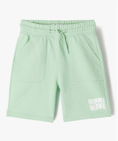 GEMO Bermuda en maille avec poches plaquées garçon vert standard
