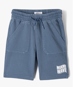GEMO Bermuda en maille avec poches plaquées garçon bleu standard