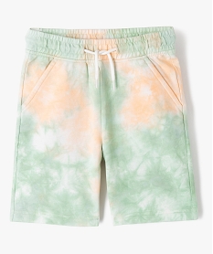 GEMO Short en maille légère effet tie and dye garçon vert standard
