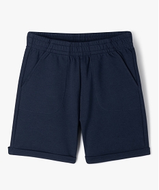 short en maille legere avec revers garcon bleuJ948901_1