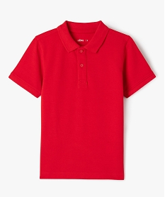 GEMO Polo à manches courtes uni garçon rouge vif