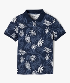 GEMO Polo manches courtes à motif exotique garçon navy