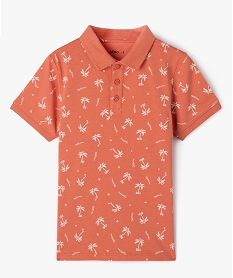 GEMO Polo manches courtes à motif exotique garçon orange standard