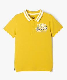 GEMO Polo à manches courtes avec motif XXL dans le dos garçon - Camps United jaune standard