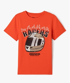 GEMO Tee-shirt à manches courtes avec motif en sequins garçon rouge standard