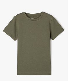 GEMO Tee-shirt à manches courtes en coton uni garçon Vert