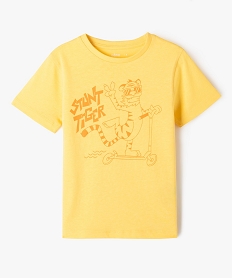 GEMO Tee-shirt à manches courtes avec motif animalier garçon jaune standard