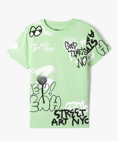 GEMO Tee-shirt à manches courtes à motifs graffitis garçon Imprimé