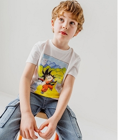 GEMO Tee-shirt à manches courtes motif manga garçon - Dragon Ball Z blanc standard