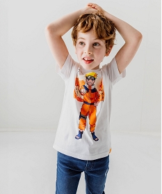 GEMO Tee-shirt à manches courtes à motif manga garçon - Naruto blanc standard