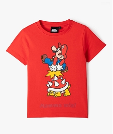 GEMO Tee-shirt à manches courtes avec motif Mario garçon - Super Mario rouge standard