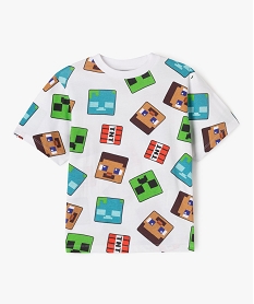 GEMO Tee-shirt manches courtes imprimé garçon - Minecraft Imprimé
