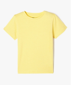 GEMO Tee-shirt à manches courtes en coton uni garçon Jaune