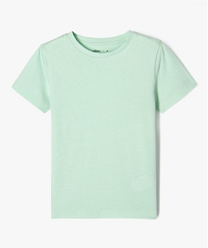 GEMO Tee-shirt à manches courtes en coton uni garçon vert vif