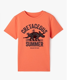 GEMO Tee-shirt manches courtes à motif en sequins réversibles garçon orange standard