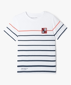 GEMO Tee-shirt à manches courtes à rayures garçon - LuluCastagnette Imprimé