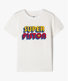 GEMO Tee-shirt à manches courtes avec inscription colorée garçon blanc standard