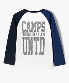 tee-shirt a manches longues bicolore garcon - camps united beigeJ961401_3