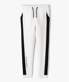 pantalon de jogging avec bandes contrastantes garcon blancJ962301_1