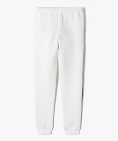 pantalon de jogging avec bandes contrastantes garcon blanc pantalonsJ962301_4