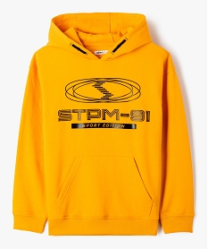 GEMO Sweat à capuche avec inscription XXL garçon orange standard