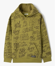 GEMO Sweat à capuche au look streetwear garçon Imprimé